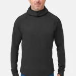 Men’s Long-Sleeve Hooded UV Shirt - Black