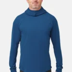 Men’s Long-Sleeve Hooded UV Shirt - Blue