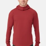 Men’s Long-Sleeve Hooded UV Shirt - Red