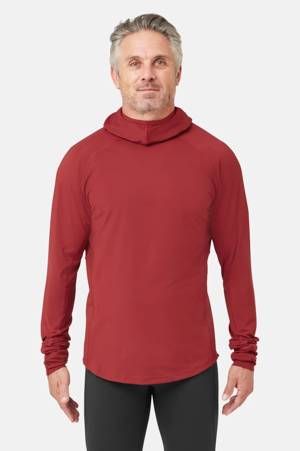 Herren UV Kapuzen Langarmshirt - Front 2