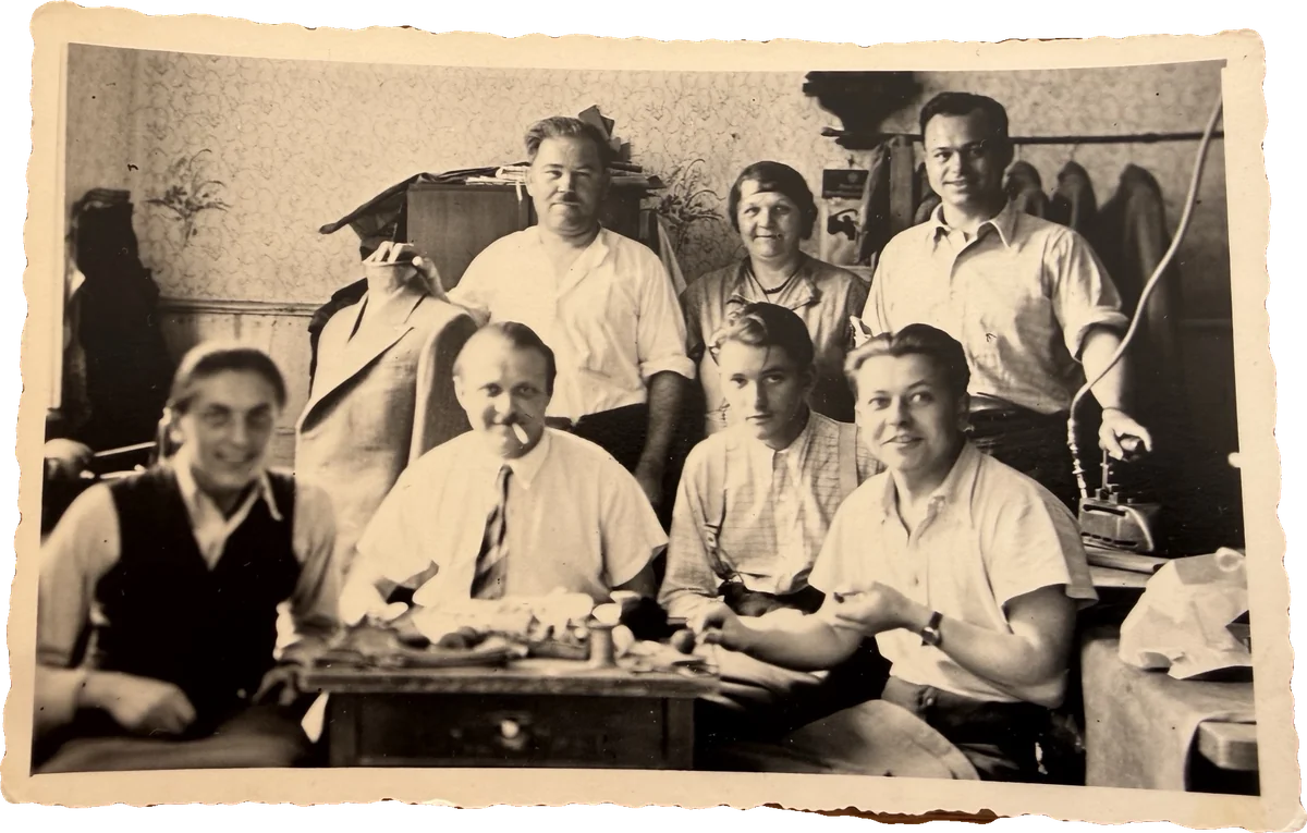 The family's Viennese tailoring workshop, around 1955
